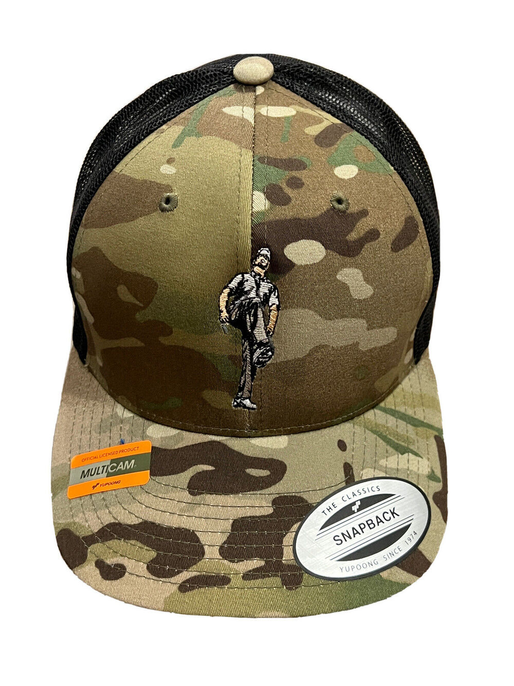 Yupoong MultiCam Mens Camo Camouflage Adjustable Snapback Trucker Hat Cap NWOT
